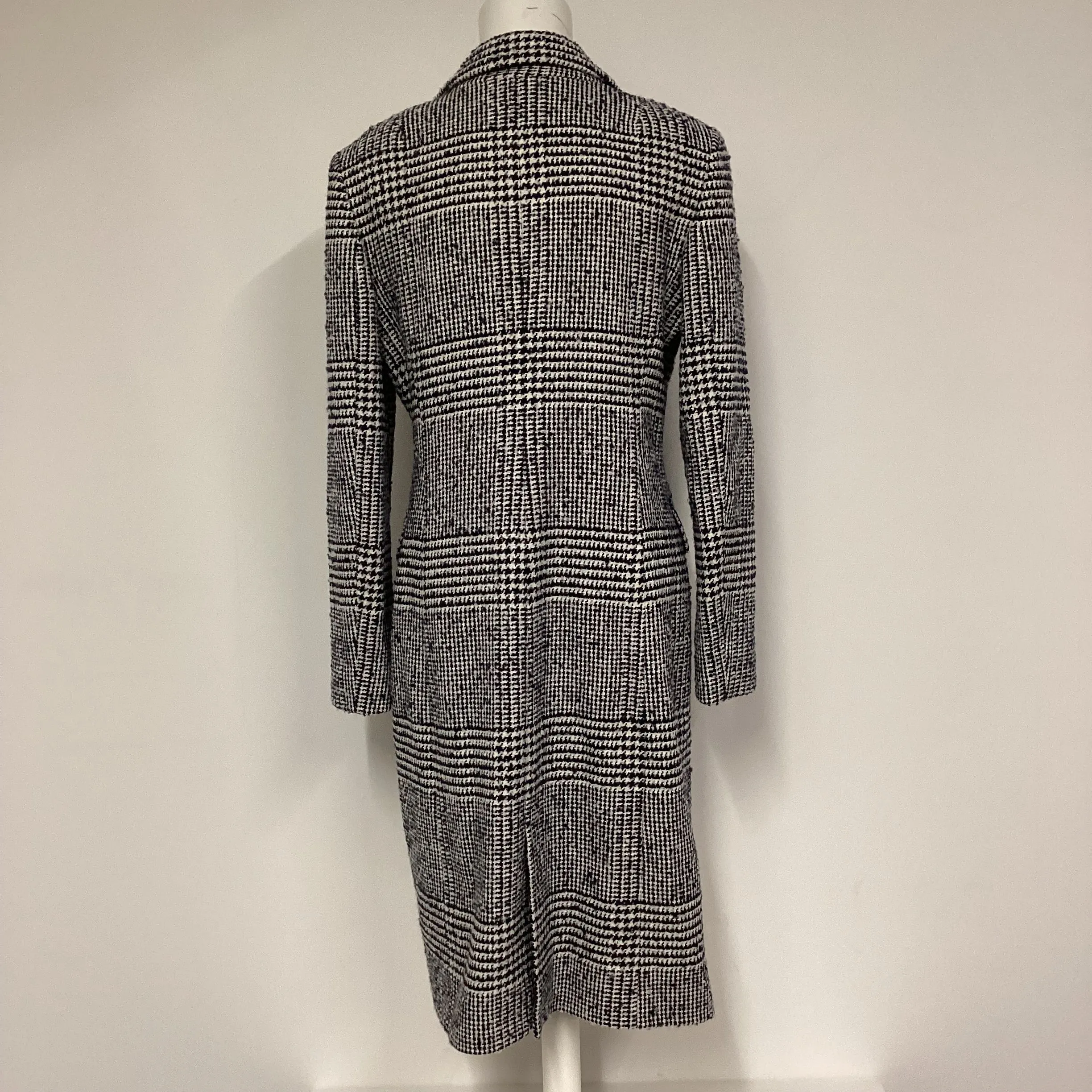 Baukjen Black And White Checked Coat Size 12