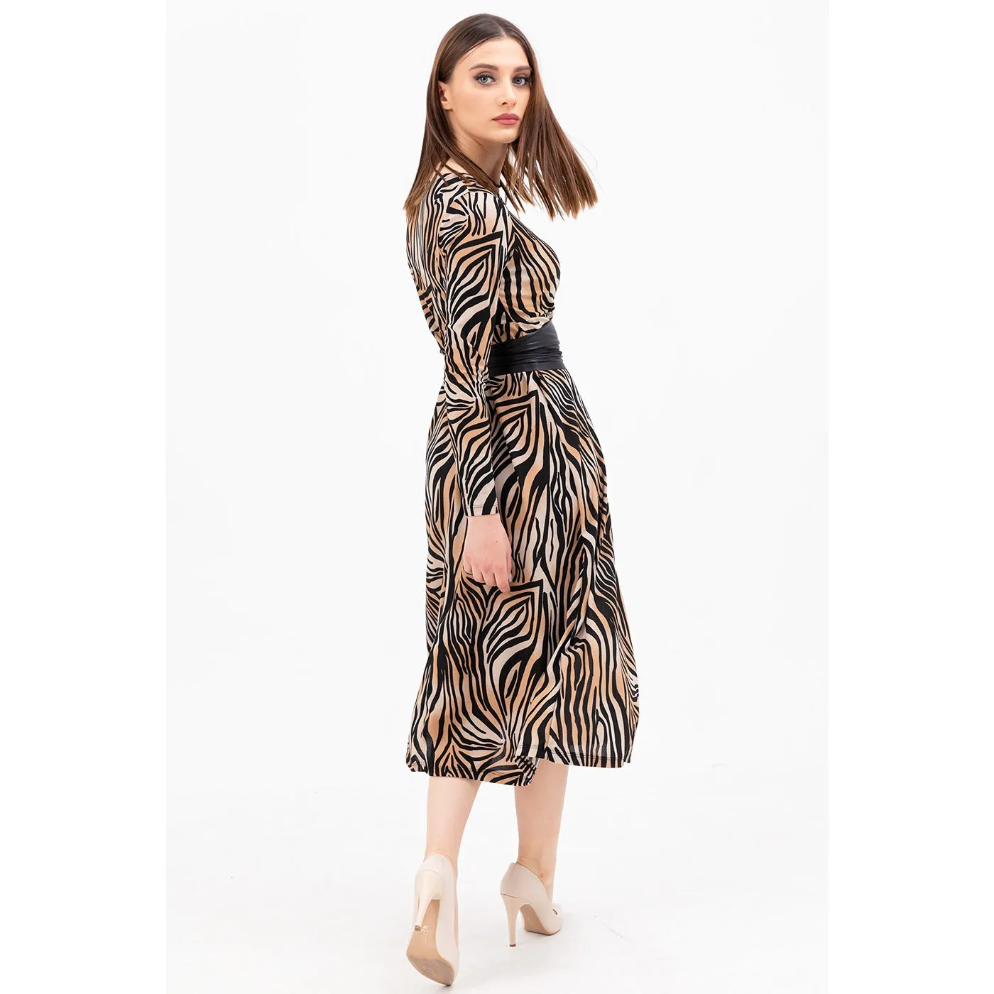 Double Breasted Collar Dress