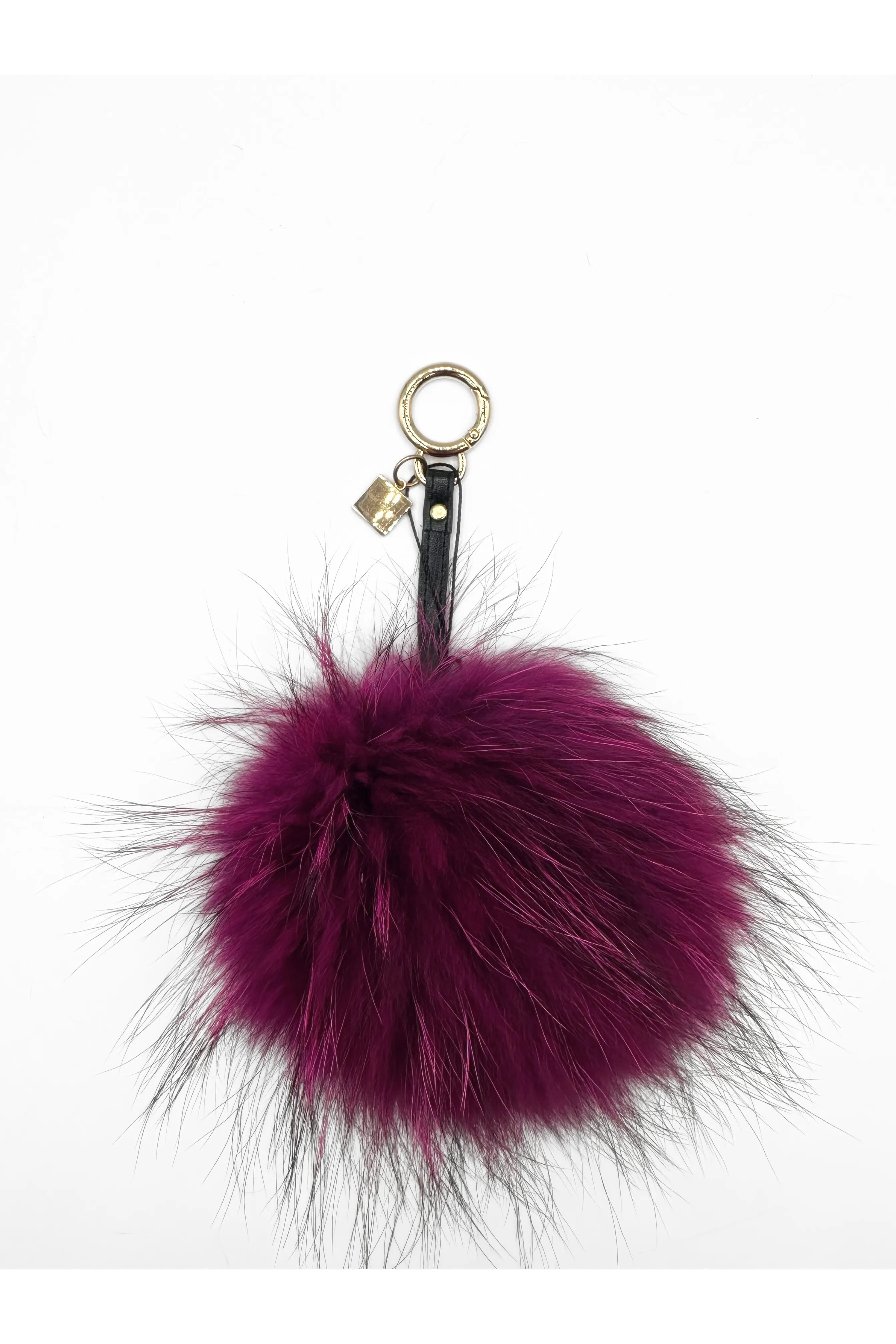 Linda Richards Genuine Fur Large Pom Key Ring KY-001 | Assorted Colors
