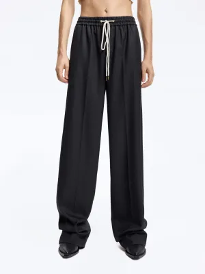Wool Blend Drawstring Pants